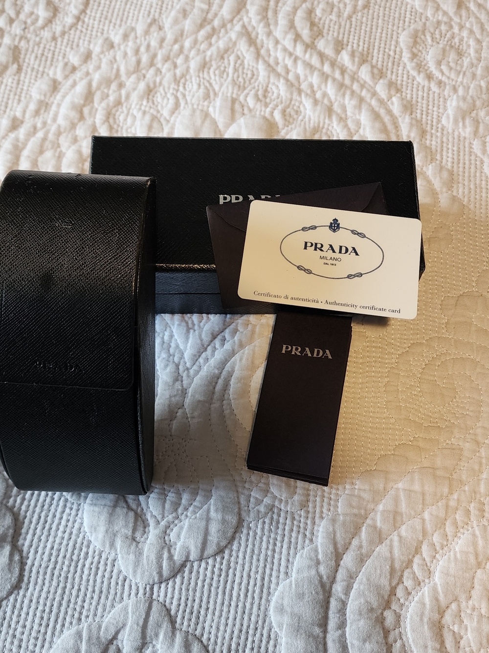 Vintage Prada Oversized Shield Sunglasses in Black - Picture 2 of 14